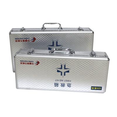 China Notebook& Hot Selling Aluminum Alloy Airport Hospital Metal Safe Cabinet Waterproof Certificated Empty First Aid Kit Medical Tool Box for sale