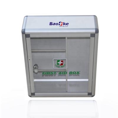 China OEM Metal First Aid Box Portable Wall Mounted Kit Box Wall Mounted Clear Acrylic Drug Box For Workplace Workshop Office for sale