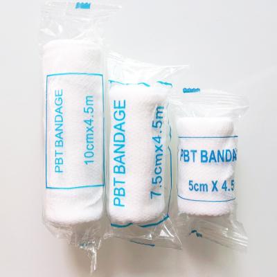 China OEM Size Home Size Bleached Gauze Elastic Bandage First Aid PBT Conforming Bandage for sale