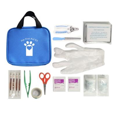 China Wholesale OEM Pet First Aid Kit Bag Custom Eco-friendly Dog Cat Care Kit Bag Universal For Outdoor Home Pet Promotion Gift for sale