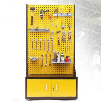 China Wholesale Chinese Factory Corrosion Protection Custom Square Hole Tool Rack Wire Display Rack With Low Cabinet for sale