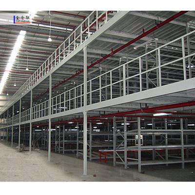 China Industrial Heavy Duty Warehouse Corrosion Protection Shelving Warehouse Multistory Loft Shelf for sale