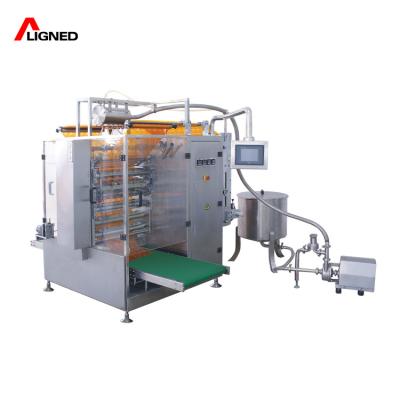 China Automatic Oral Liquid Drug Water Food Juice Four Side Liquid Sealing And Multiline Packaging Machine For Pharma for sale