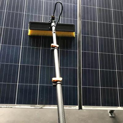 China Telescopic Solar Panel Cleaning Machine Polish Handle Solar Panel Cleaning Brush 6m Long for sale