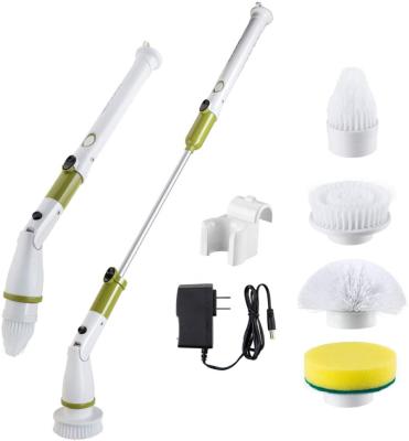 China Durable Long Handle Rotating Toilet Floor Scrubber Electric Cordless Cleaning Brush Toilet Scrubber for sale