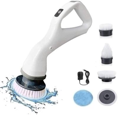 China Sustainable Household Spin Scrubber Electric Floor Scrubber Cleaning Brush for sale