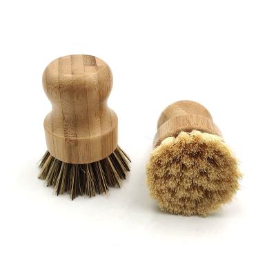 China Sustainable Kitchen Cleaning Brush Dish Washing Brush Beech Wood Sisal Dish Cleaning Brush for sale