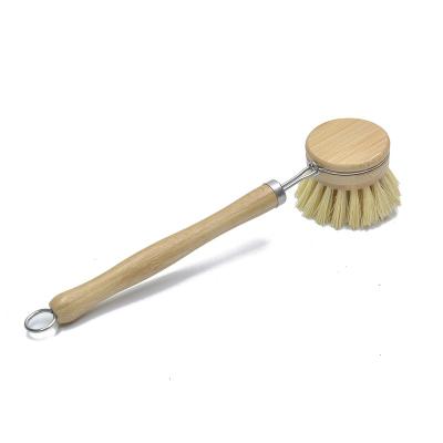 China Sustainable Wooden Kitchen Cleaning Brush Bamboo Dish Scrub Brush Eco Friendly Kitchen Brush for sale