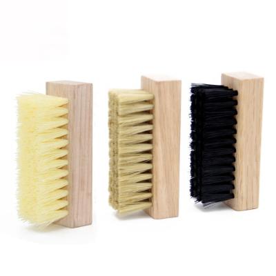 China Soft Natural Wood Shoe Shoe Brush Cleaning Polish Remover, Hog Hair Bristle Brush for sale