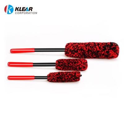 China High Quality Black Car Wheel Cleaning Brush Wool Cleaning Sweep Auto Cleaning Tools Soft Car Wheel Scrub for sale