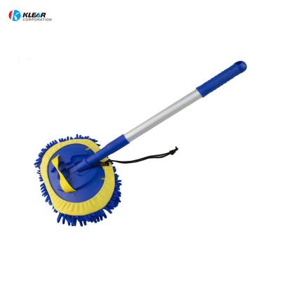 China Car Body Cleaning Microfiber Chenille Long Handle Telescopic Pole Car Cleaning Brush Tools Car Wash Broom for sale