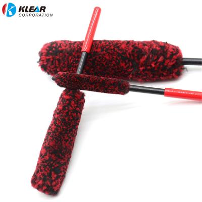 China Premium Auto Rim Brushes Soft Fiber Car Tire Cleaning Brush Wool Car Wheel Hub Cleaning Brush Car Cleaning Brush for sale