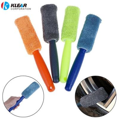 China Portable Car Cleaning Brush Car Wash Station Auto Wash Remover Tools Microfiber Car Wheel Tire Rim Brush for sale