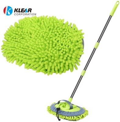 China Car Care Cleaning Extendable Scratch Free Car Cleaning Brush 2 in 1 Chenille Microfiber Car Wash Brush for sale