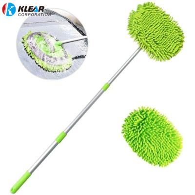 China Car Cleaning Brush Three-section Multifunctional Car Tool Microfiber Chenille Car Wash Cleaning Broom for sale