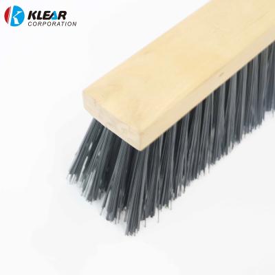 China Sustainable Snow Cleaning Heavy Push Broom Deck Scrub Brush For Floor Cleaning for sale