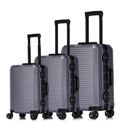 China Convenient New Style Cheap TSA Waterproof Aluminum Frame Lock 3 Pcs Travel Trolley Luggage Sets for sale