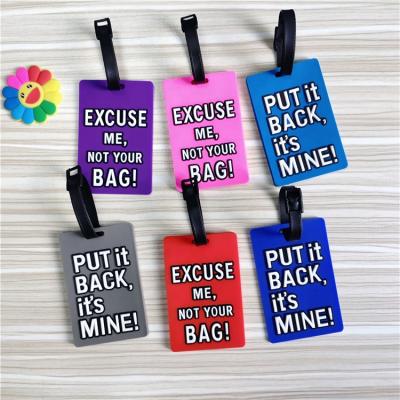 China Promotion Gifts Personalized Customization PVC Travel Luggage Bag Tag Office Name Suitcase Baggage Baggage ID TAG Plastic Customization for sale