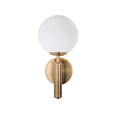 China Modern Creative Glass Wall Lights Personality Indoor Decorative Bedroom Wall Light for sale