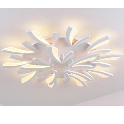 China Modern Led Ceiling Lights Black White Outdoor Mounted Iron And Acrylic Dandelion Living Room Bedroom for sale