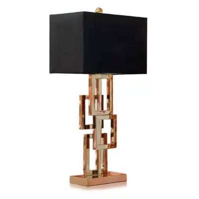 China Hot Sale Modern Black and White Brass Bedside Lampshade Luxury Table Lamps EUROPEAN for sale