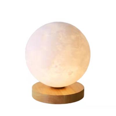 China Wooden Moon Lash Light Led Desk Decoration Table Lamp Minimalist Creative Design for Bedroom Study Room for sale