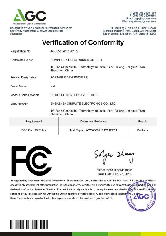 FCC - Componex  Electronics  Co.,Ltd