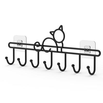 China Bedroom Wall Mounted Door Hanger Clothes Hanging Rack Holder Hooks For Bags Towel for sale