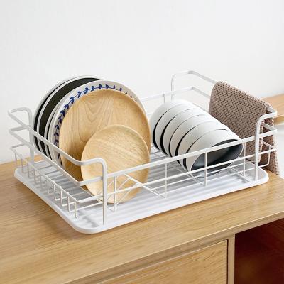 China High Quality Sustainable Large Capacity Kitchen Metal Dish Drying Rack Dishware Organizer For Kitchen Countertop for sale