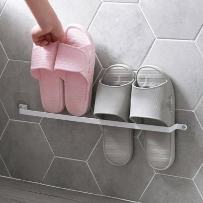 China Heater Bathroom Slipper Shelf Wall Mounted Free Standing Shower Shoe Towel Storage Hanging Rack Without Nail Punch for sale