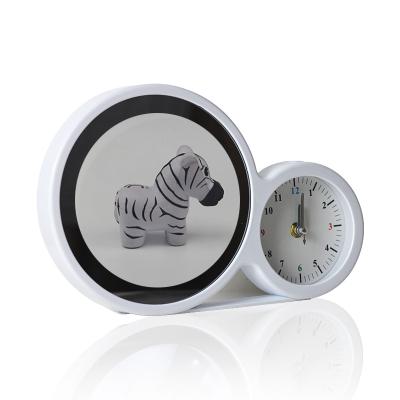 China Plastic Picture Frames Magic Mirror Clear Lead Glass Photo Picture Frame Clock for sale