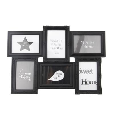 China Plastic Custom Design Funny Collage Wall Hanging Porcelain Picture Frames For Home Decor for sale