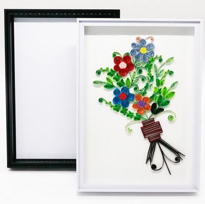 China European Simple Style European Square Photo Frames With Mats All Size Floating Picture Frames for sale