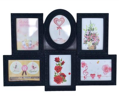 China Newest Plastic 6 Combination Photo Frames Plus Cheap Frame for sale