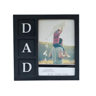 China European Exclusive Sales Father's Day Dad Black 3d Square Frame Photo for sale