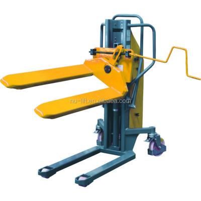 China Semi-electric pallet lifting and tilting stacker 800KG for sale