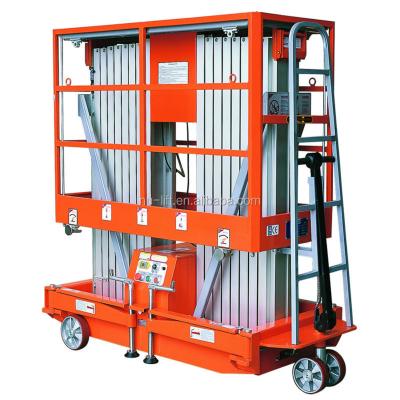 China 300KG Mobile Double Mast Aluminum Work Platform for sale