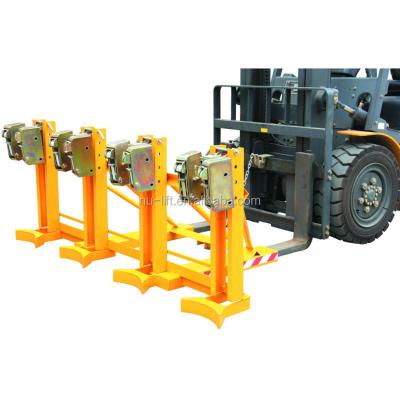 China Fork Truck Mounted Drum Grabs With Double Handle Head 360KG for sale