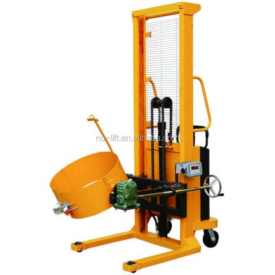 China Drum Lifting Hydraulic Electric Stacker With Manual Tilting 500KG for sale