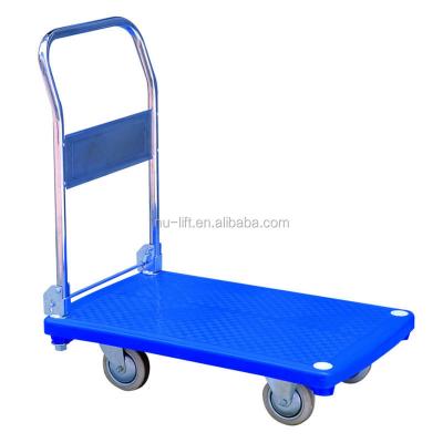 China Storage Platform Plastic Cart || Plastic Platform Truck || Plastic Platform Cart for sale