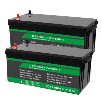 China Prismatic Lithium Ion Batteries Long Life 12v 24v 48v Lifepo4 Toys Battery 12.8V 100AH ​​150AH 200AH 240AH 300AH Lifepo4 100ah Pack for sale