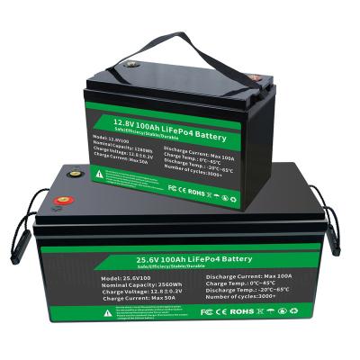 China Toys 12v 100ah Lifepo4 Lithium Iron Battery Pack 24V 100AH ​​LiFePO4 Battery Akku For Solar Power System for sale