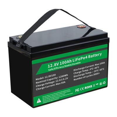 China Lifepo4 lithium battery 12V100ah lifepo4 lithium battery Rechargeable 12.8V lithium iron phosphate battery Lithium Battery Lifepo4 Pack forSolar System for sale