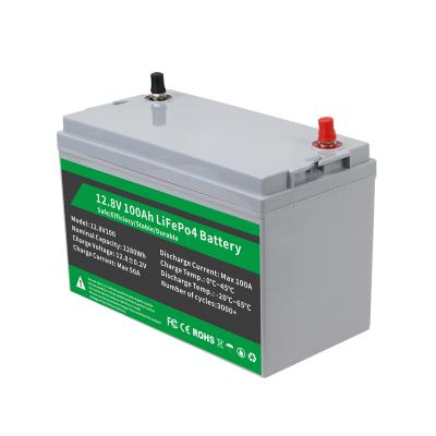 China Lifepo4 lithium battery 12V100ah lifepo4 lithium battery Rechargeable 12.8V lithium iron phosphate battery Lithium Battery Lifepo4 Pack forSolar System for sale