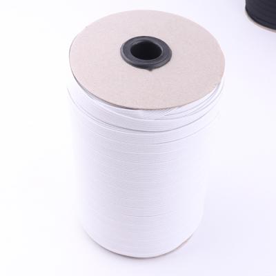 China Factory Wholesale White Color 8mm Flat Elastic Rope Ear Cord Viable For Earloop for sale