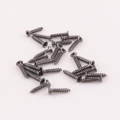 China Factory Wholesale Cheap Price Flat Small Black Nickel Color 10mm Metal Screw For Box Accessories for sale