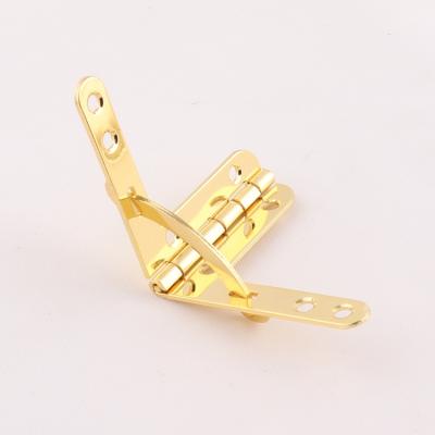 China Wholesale Gifts Box Hinge Factory Gold Color Metal Jewelry Box Compass Hinge For Wooden Box Quarter Circle Hinge for sale