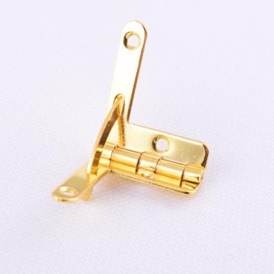 China Traditional Wholesale Metal Gold Color Small Factory Wooden Jewelry Box Quarter Hinge for sale