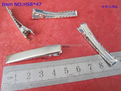 China Girls Hair Clip 4.7CM Metal Rectangle Crocodile Hair Clip For Hair Decoration for sale