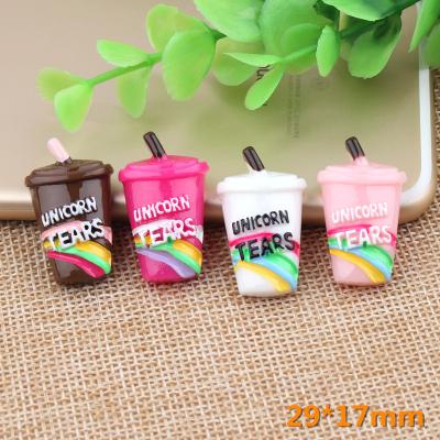 China Europe hot sale simulation coffee bottle shape 3d small resin charms for keychain for sale